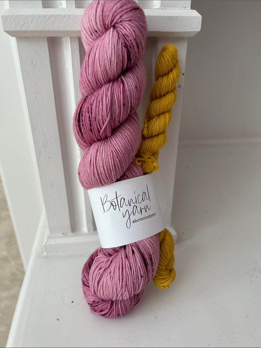 Botanical Yarn 4-ply Superwash - Pink & Mustard Sock Yarn
